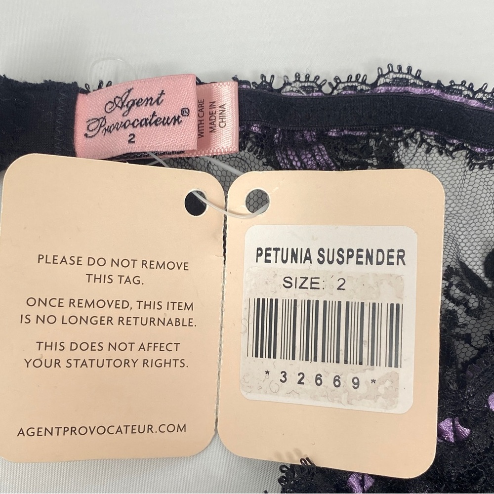 Agent Provocateur Petunia Black Multi Suspender NWT $290 - Picture 11 of 13